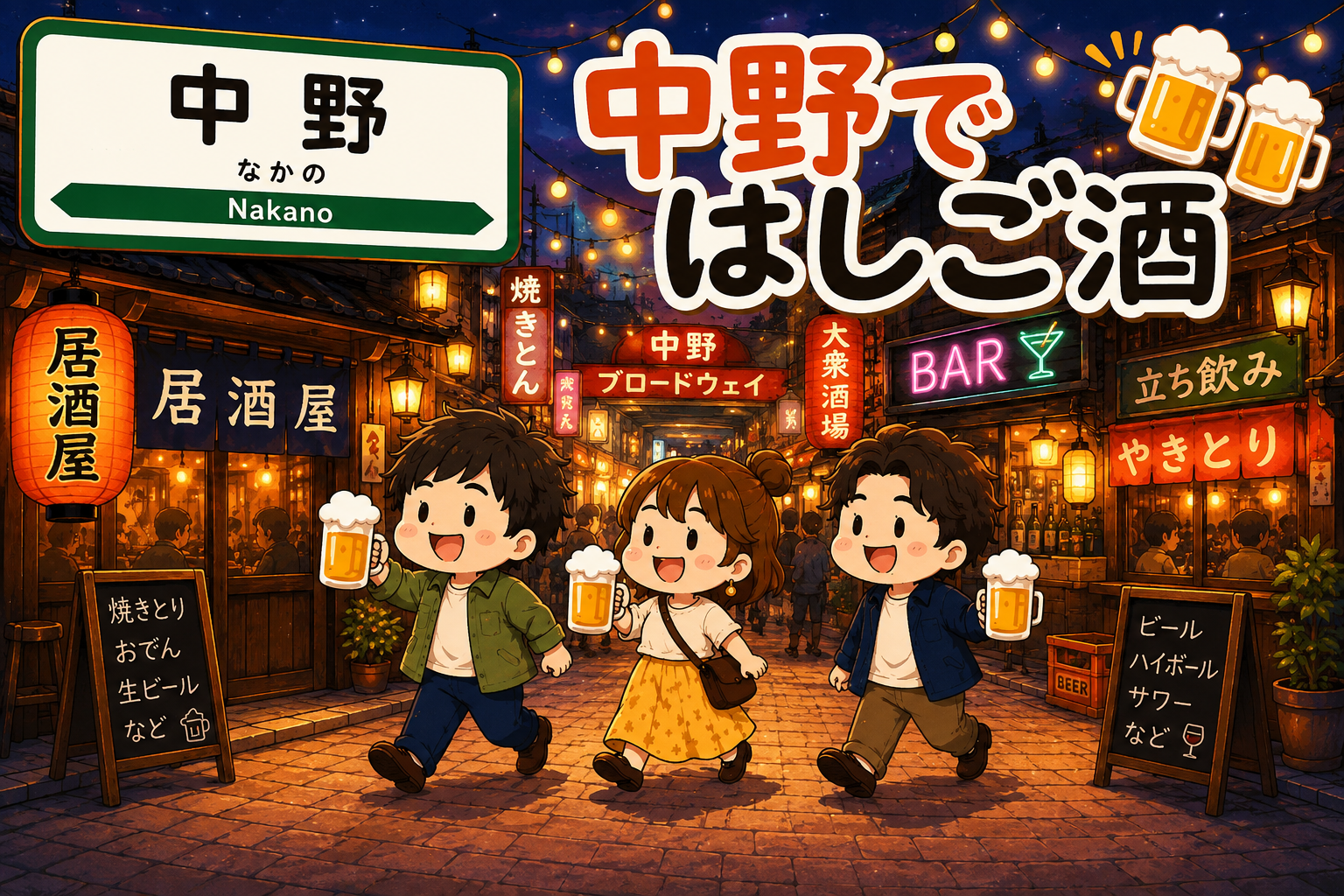 🍻中野でハシゴ酒！個性的な酒場をみんなで開拓しよう✨初参加・おひとり参加歓迎♪