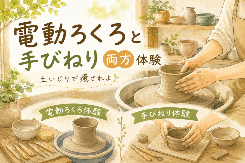 【40〜50代たまに60代】やってみたいシリーズ陶芸体験🍵両方できます♪