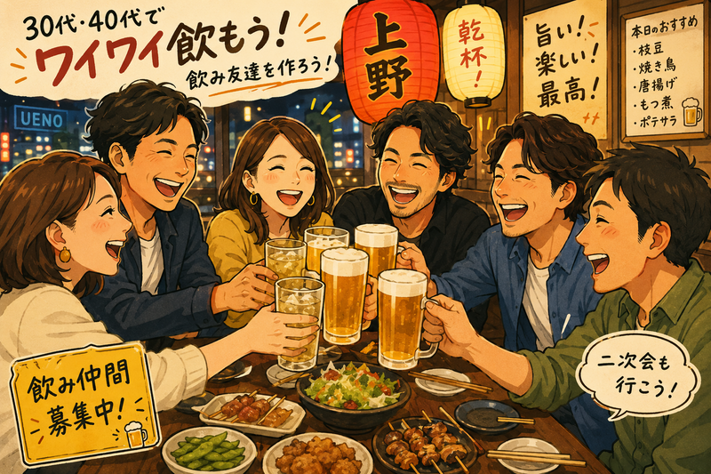 30代前半〜40代後半 | 気軽に飲みに行ける友達を増やす少人数の飲み会🍻