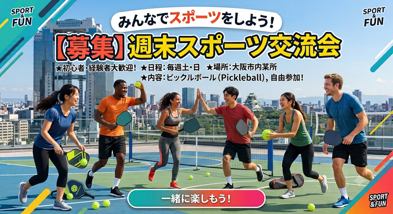 9/12(土)話題のピックルボールで楽しく遊びませんか？🌟