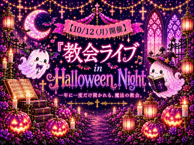 【10/12(月)開催】
『教会ライブ in Halloween Night』