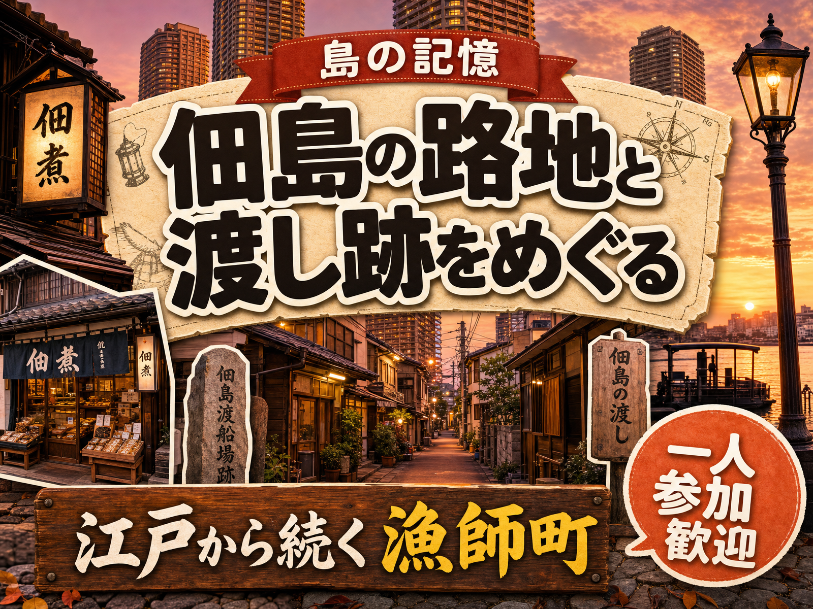 【島の記憶】佃島の路地と渡し跡をめぐる⛴江戸から続く漁師町