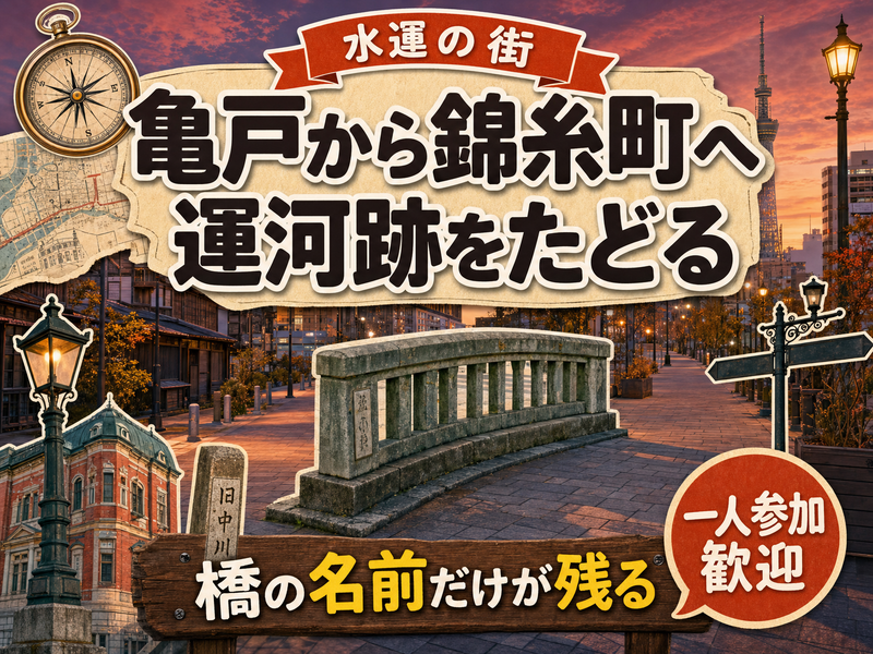 【水運の街】亀戸から錦糸町へ運河跡をたどる🚢橋の名前だけが残る