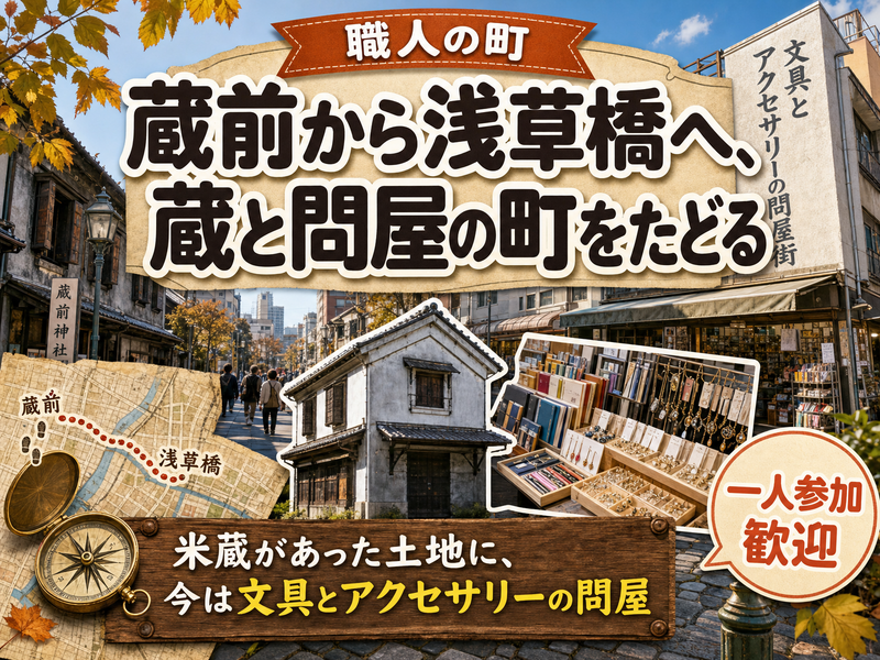 【職人の町】蔵前から浅草橋へ、蔵と問屋の町をたどる🧵