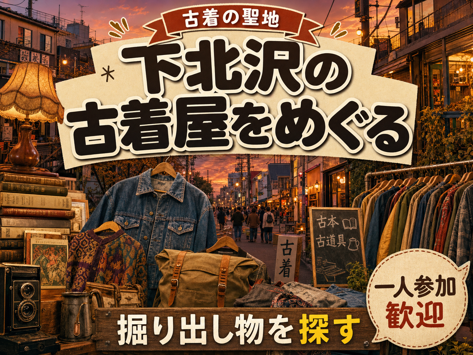【古着の聖地】下北沢の古着屋をめぐる👕掘り出し物を探す