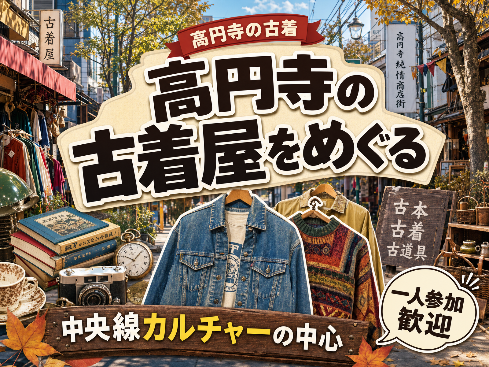 【高円寺の古着】高円寺の古着屋をめぐる👕中央線カルチャーの中心