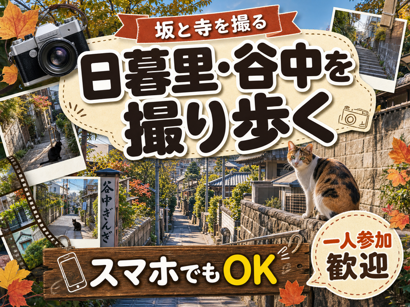 【坂と寺を撮る】日暮里・谷中を撮り歩く📷スマホでもOK