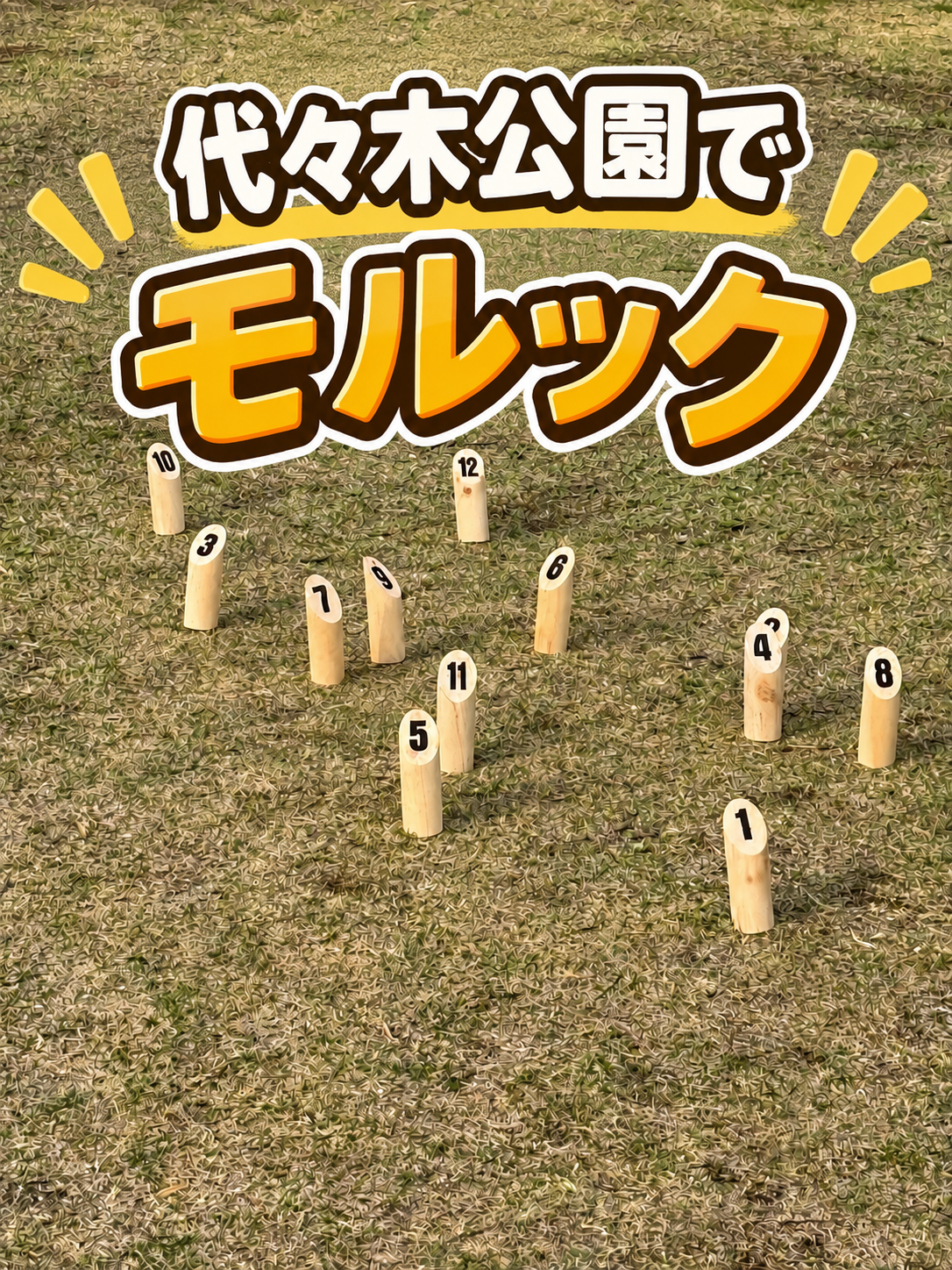 代々木公園でモルックやりましょー🎳