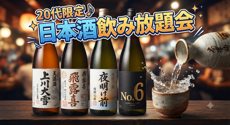 【20代女子主催🍀☺️】日本酒飲み放題🍶で楽しい華金にしよう🤩
