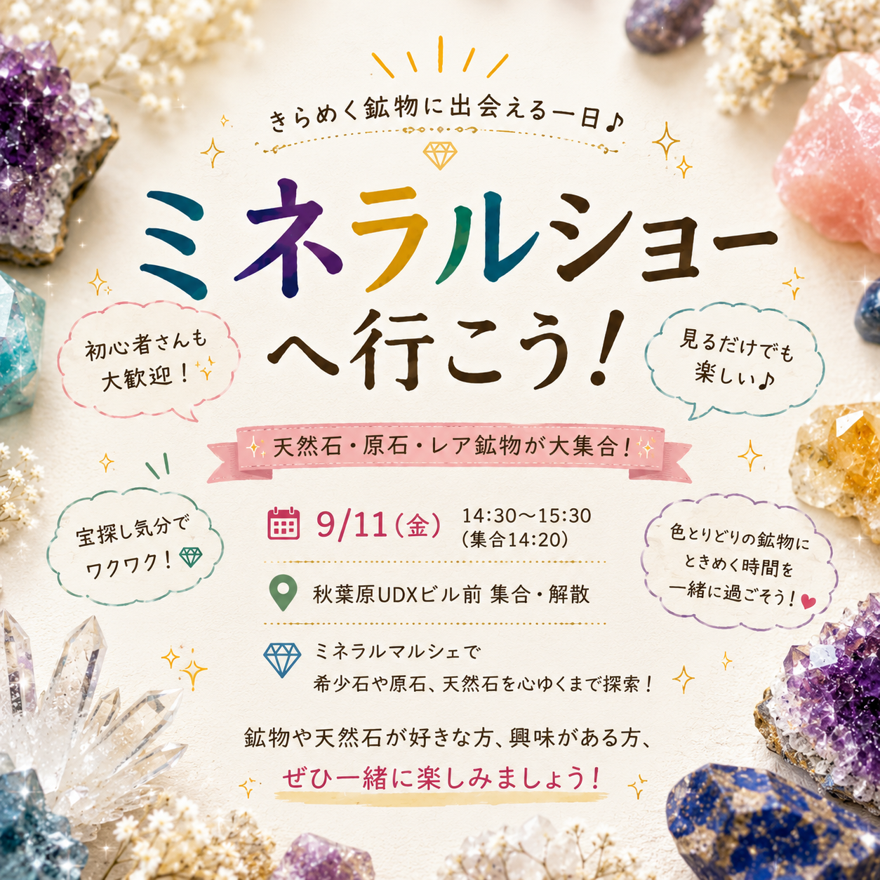 【開催:秋葉原】ミネラルショーへ参加しよう✨
