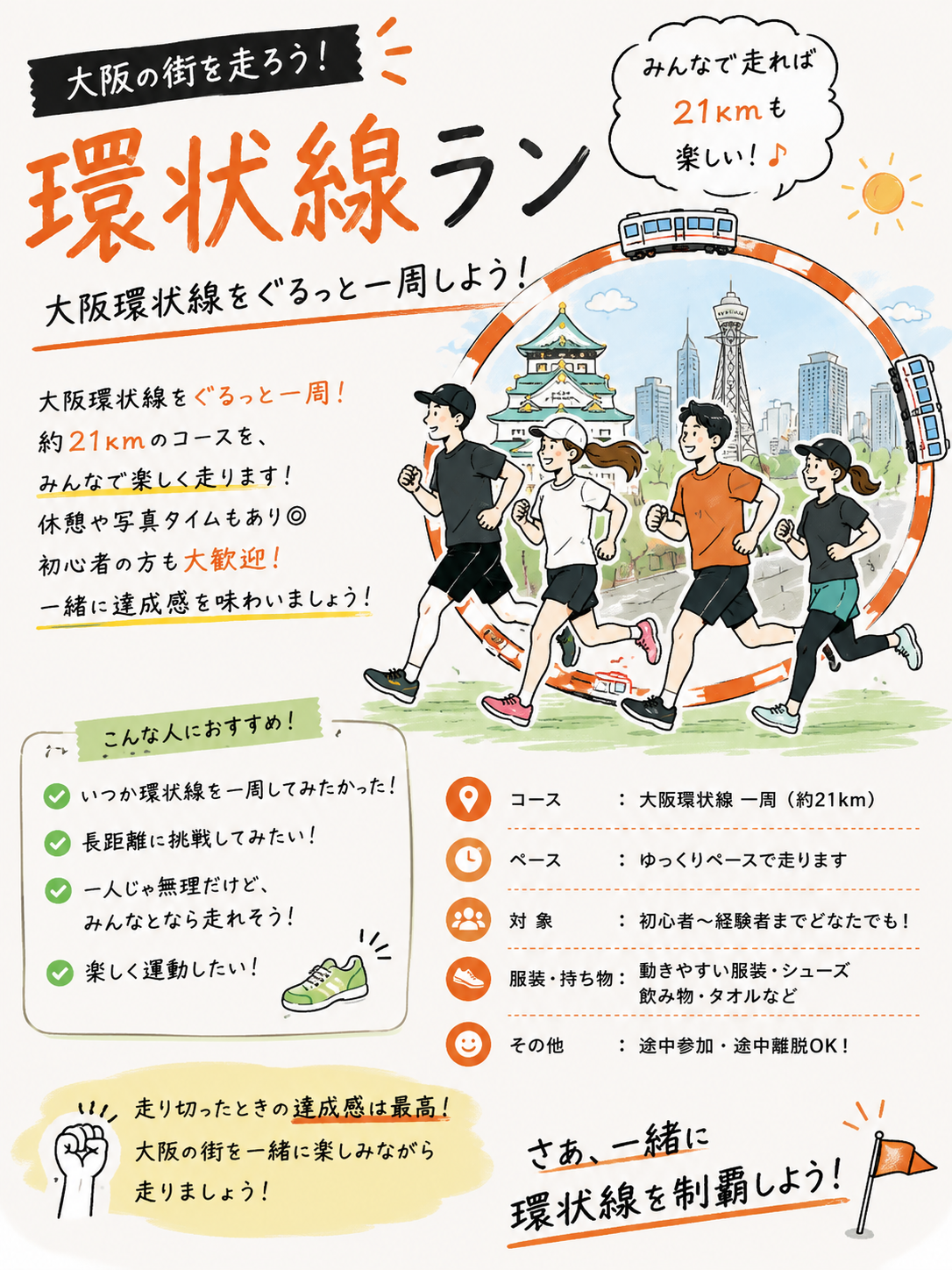 大阪環状線一周ラン｜OSAKA LOOP RUN