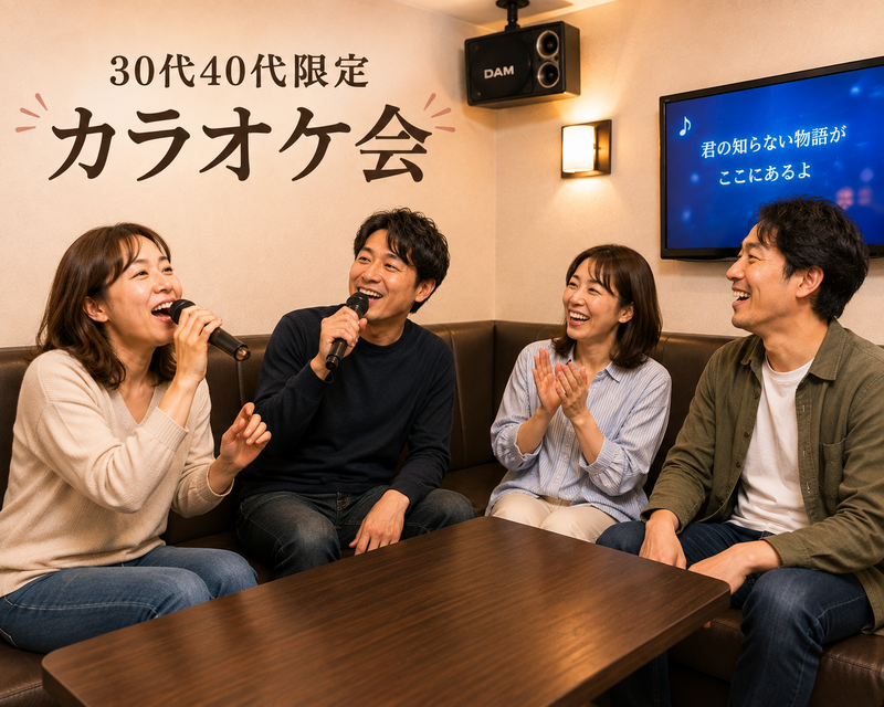 【30代40代】《少人数》カラオケ会🎤✨同世代で気楽に楽しもう☺️初参加大歓迎です(*^^*)✨
