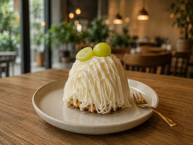 白いモンブランに隠れた季節のフルーツを楽しもう【Palette Cafe｜Blanc】