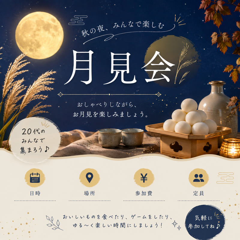 【20代社会人】9/11 月見会🌕🎑