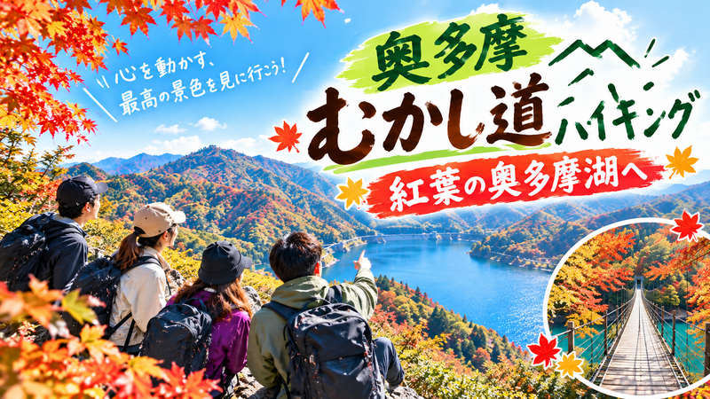 【紅葉の奥多摩湖へ！】奥多摩むかし道ハイキング！
自然と歴史を巡る紅葉ハイキング🌿✨