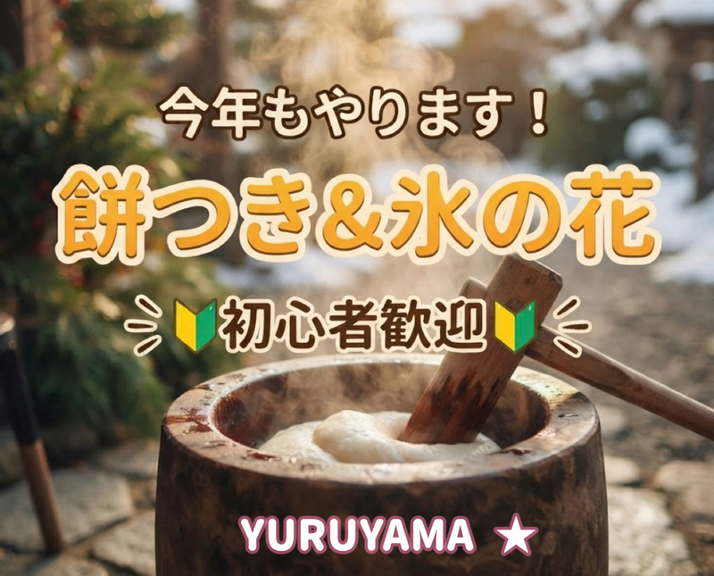 1/3【新年会/氷の花/餅つき】高尾山で氷の花を見て、みんなで餅つきをしよう！
