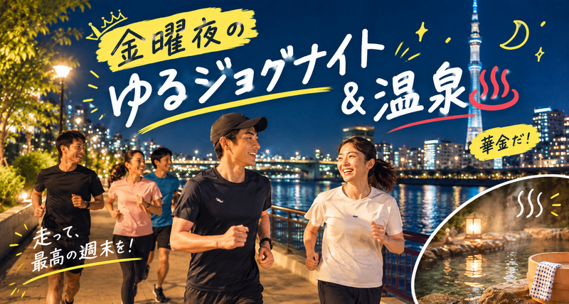 【20-30代中心・初心者OK🔰】ゆるジョグナイト&温泉♨️