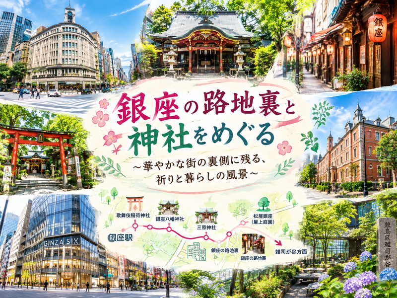 銀座の路地裏と神社をめぐる
～華やかな街の裏側に残る、歴史と祈りを訪ねて～