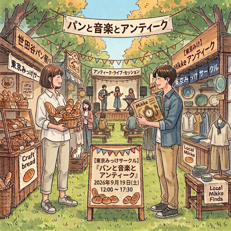 【東京みっけ｜イベント参加編】パンと音楽とアンティーク2026秋に行こう🚶焼き立てパン食べ歩き&パン飲み🍞♪
