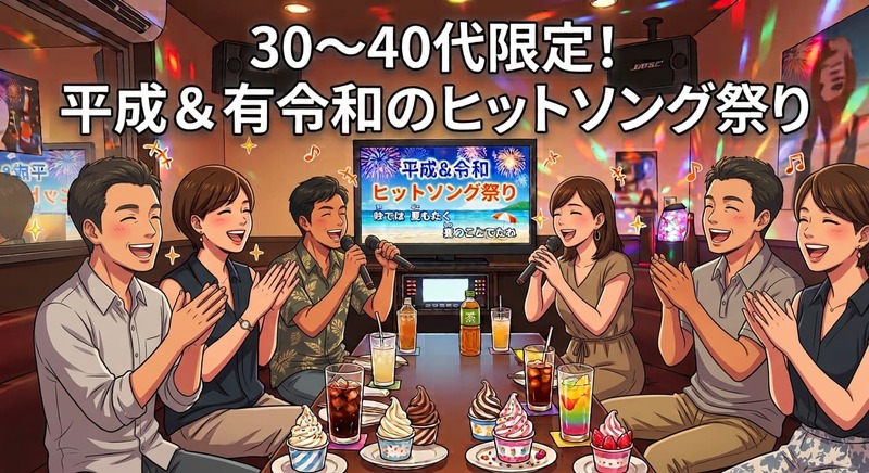 【10/3(土)13時～池袋駅近カラオケ🎤】30～40代限定！平成＆令和ヒットソング会！ソフドリ飲み放題付✨