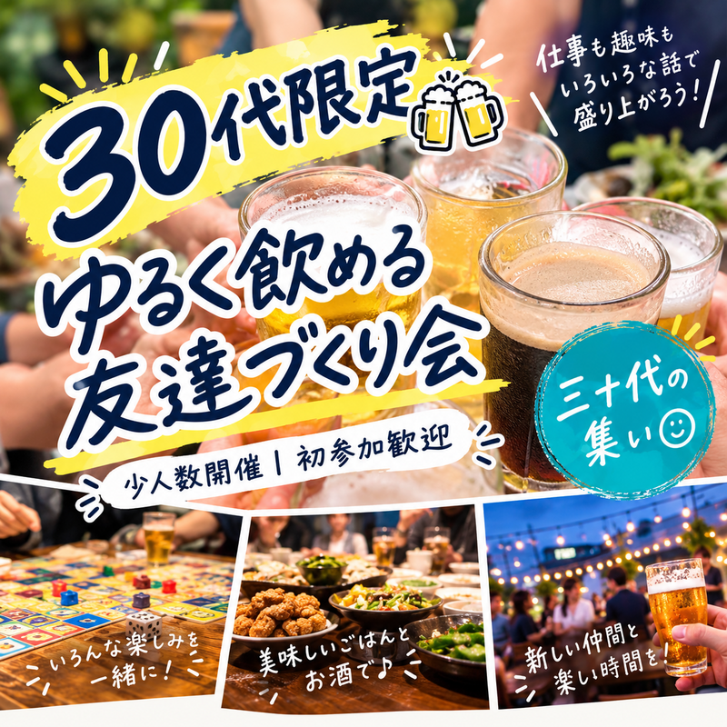 〜トリキ晩餐会・西新〜 30代限定｜ゆるく飲める友達づくり会🍾(少人数・初参加歓迎) 