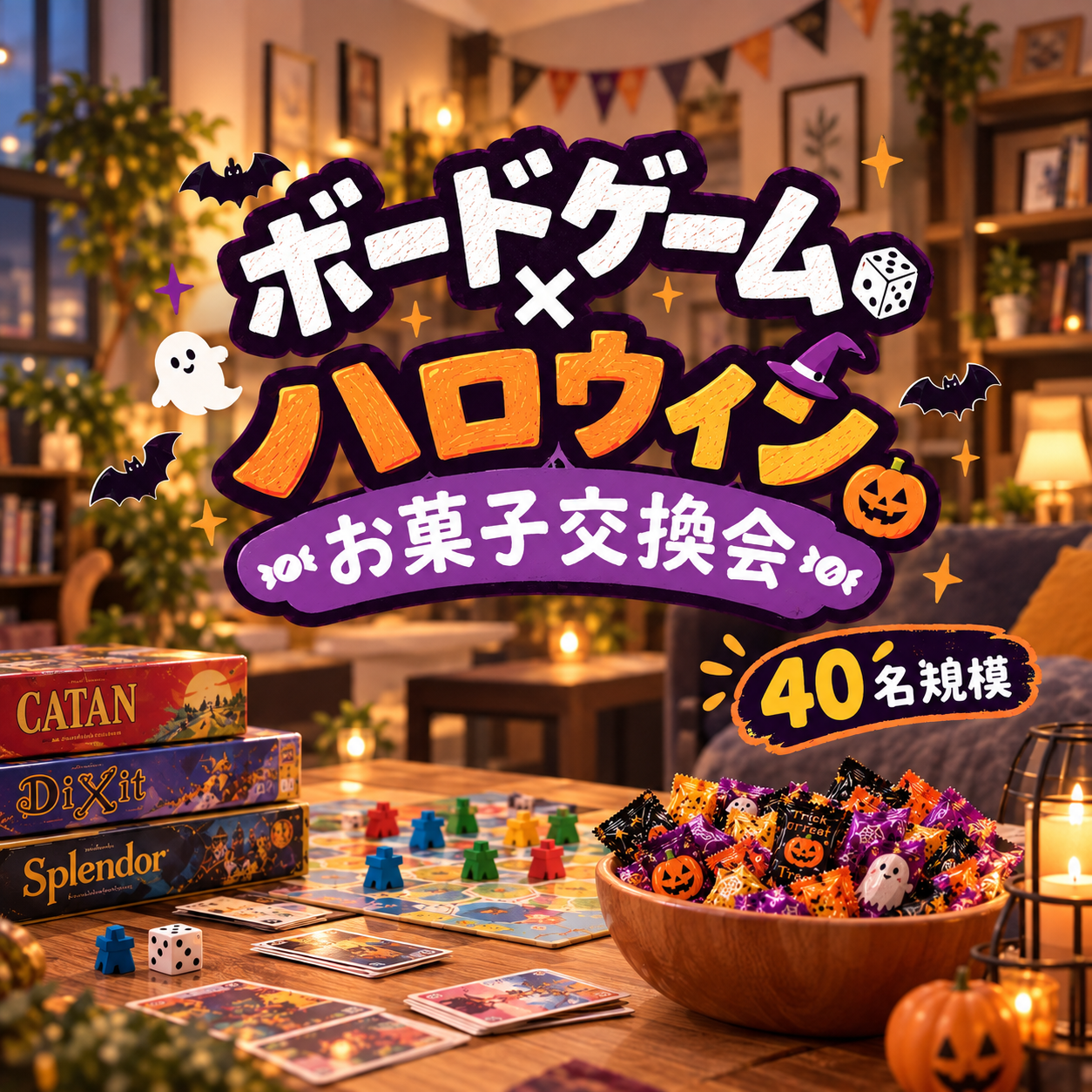 【超早割中】10/24(土)🎲ボードゲーム×🎃お菓子交換会