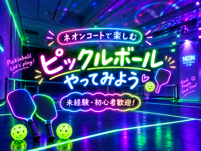 🌼女性主催🌼【🏏ゆるっとピックルボール🌟未経験大歓迎✨️ネオンコートで楽しもう🌈】