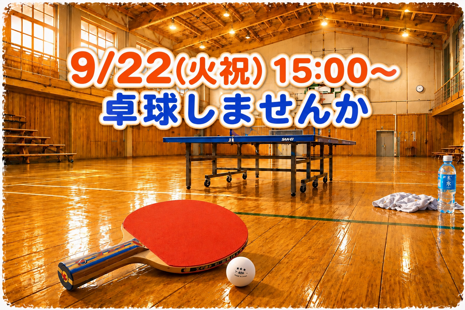 未経験歓迎✨️卓球しませんか🏓