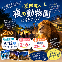 【Aさん友達用増枠！9/12(土)夜開催】夏限定の夜の動物園へ！動物好き集まれ🐧おひとり様歓迎