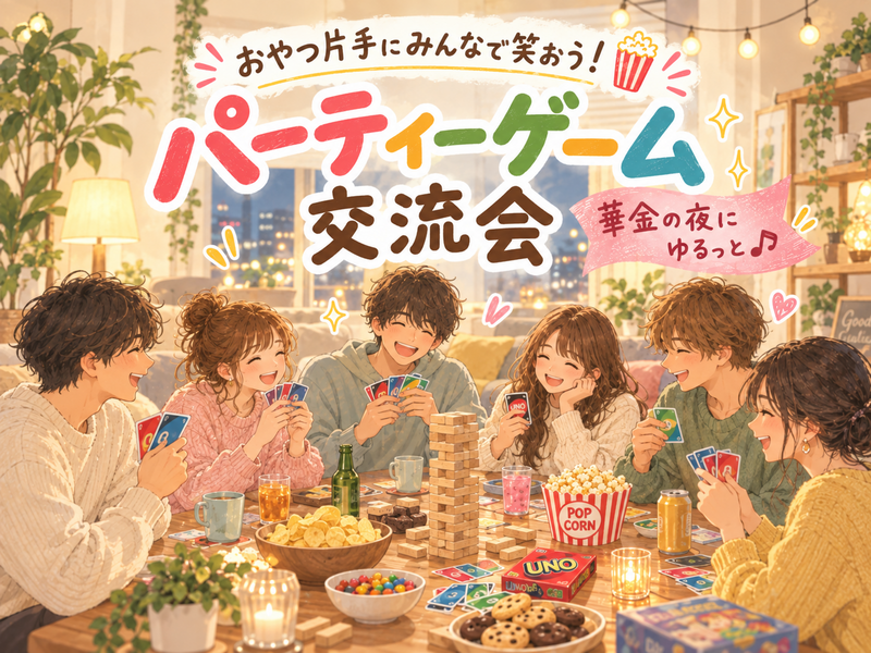 女性主催🌷ゆるっとパーティーゲーム交流会🍿🎲 おやつ片手にみんなでわいわい✨ボドゲ初心者大歓迎❣️