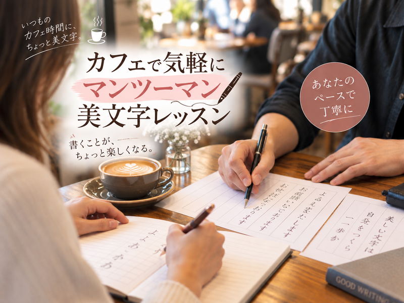 ☕️カフェで気軽にマンツーマン美文字レッスン✍️