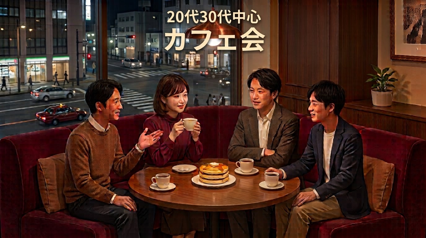 🥞【夜カフェ】銀座の夜景とパンケーキ☕｜20代・30代中心｜1人参加歓迎✨️