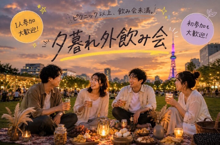 🌇🍻☘️ゆる飲み！久屋大通りパークで乾杯しようの会🍀🍻🌇
10月23日(金)19時〜