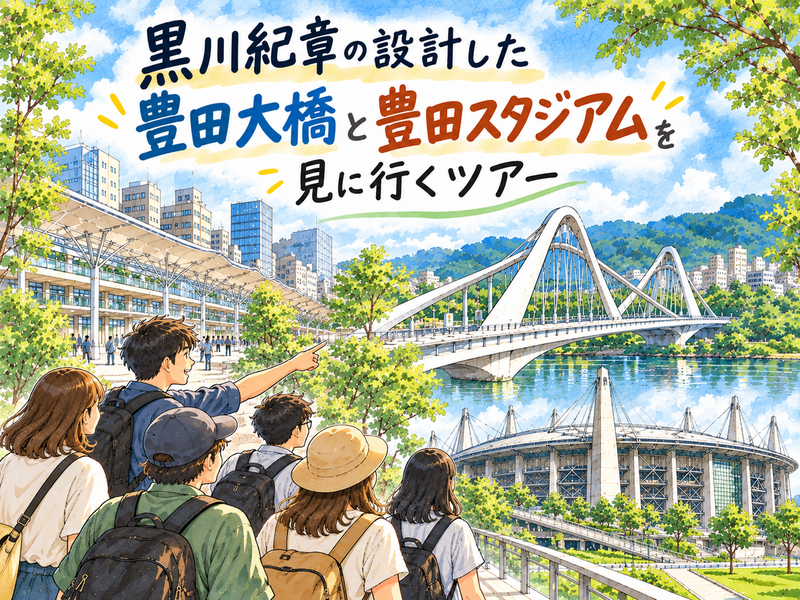 豊田大橋と豊田スタジアム～黒川紀章の2つの建築を歩いて見る～