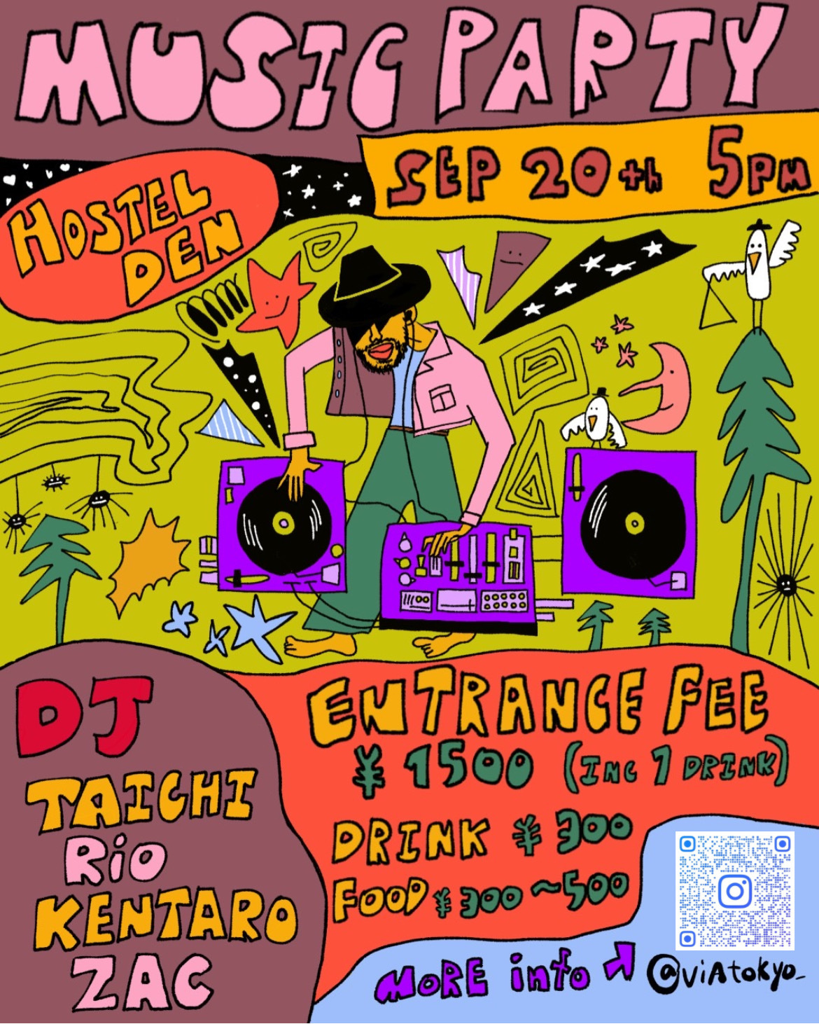 【MUSIC PARTY 9/20 17-21時】@hostel DEN 