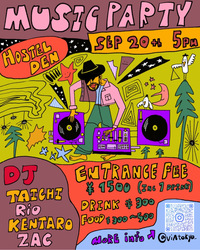 【MUSIC PARTY 9/20 17-21時】MUSIC✖️国際交流　@hostel DEN 
