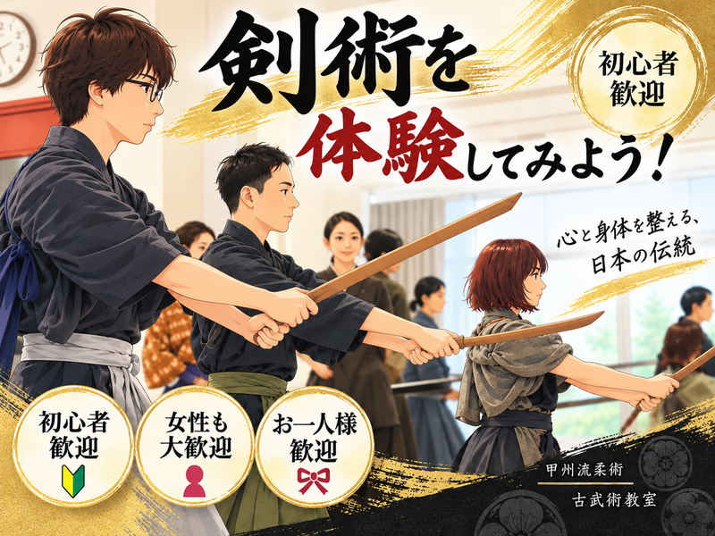 【新宿】心と身体を整える古流剣術体験会【初心者・女性歓迎】