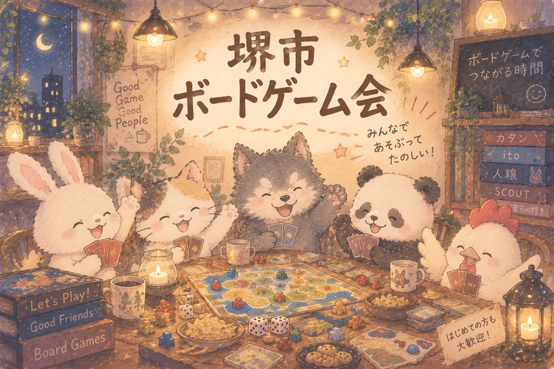 【堺市】少人数でゆったり♪初心者・お一人様歓迎ボドゲ会