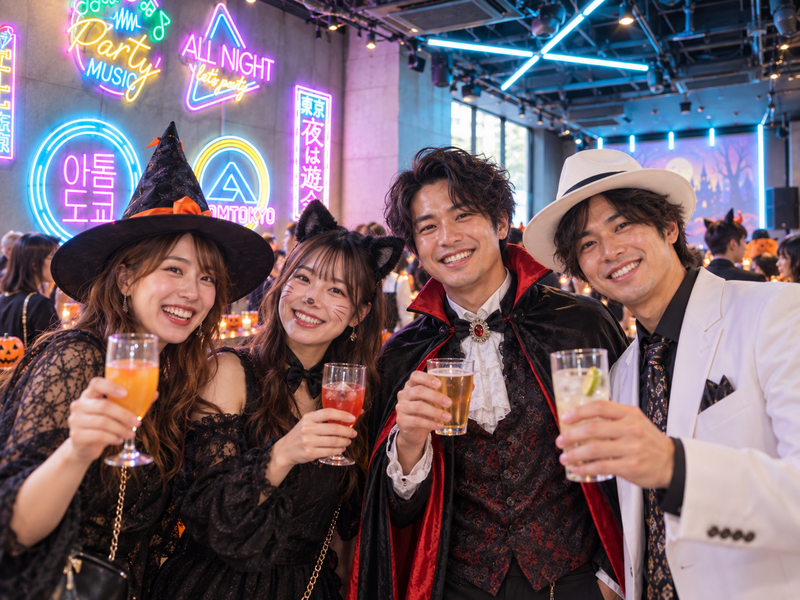 🎃渋谷｜31ハロウィン本番パーティ🍻50名規模✨飲み放題＆料理5品｜コスプレなし・おひとり参加歓迎