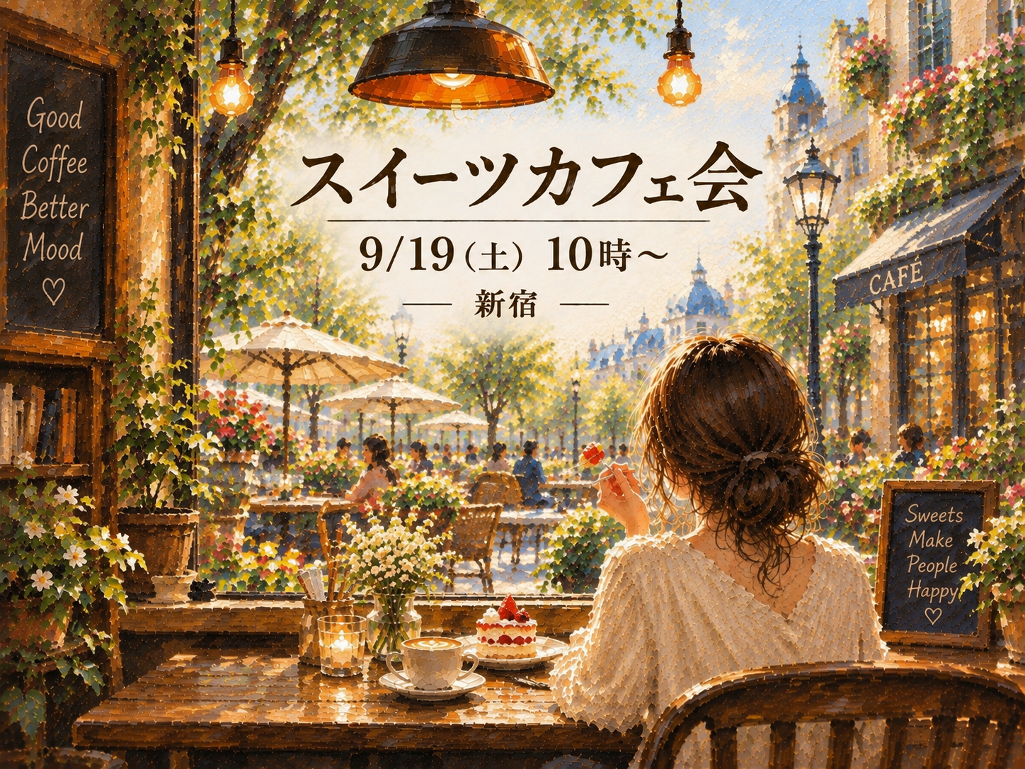 【9/19(土)10:00〜｜新宿 🍰】 スイーツカフェ会☕️甘い時間から、新しいつながりを。