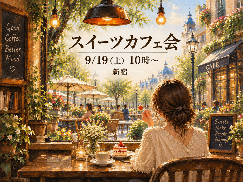 【9/19(土)10:00〜｜新宿 🍰】 スイーツカフェ会☕️甘い時間から、新しいつながりを。