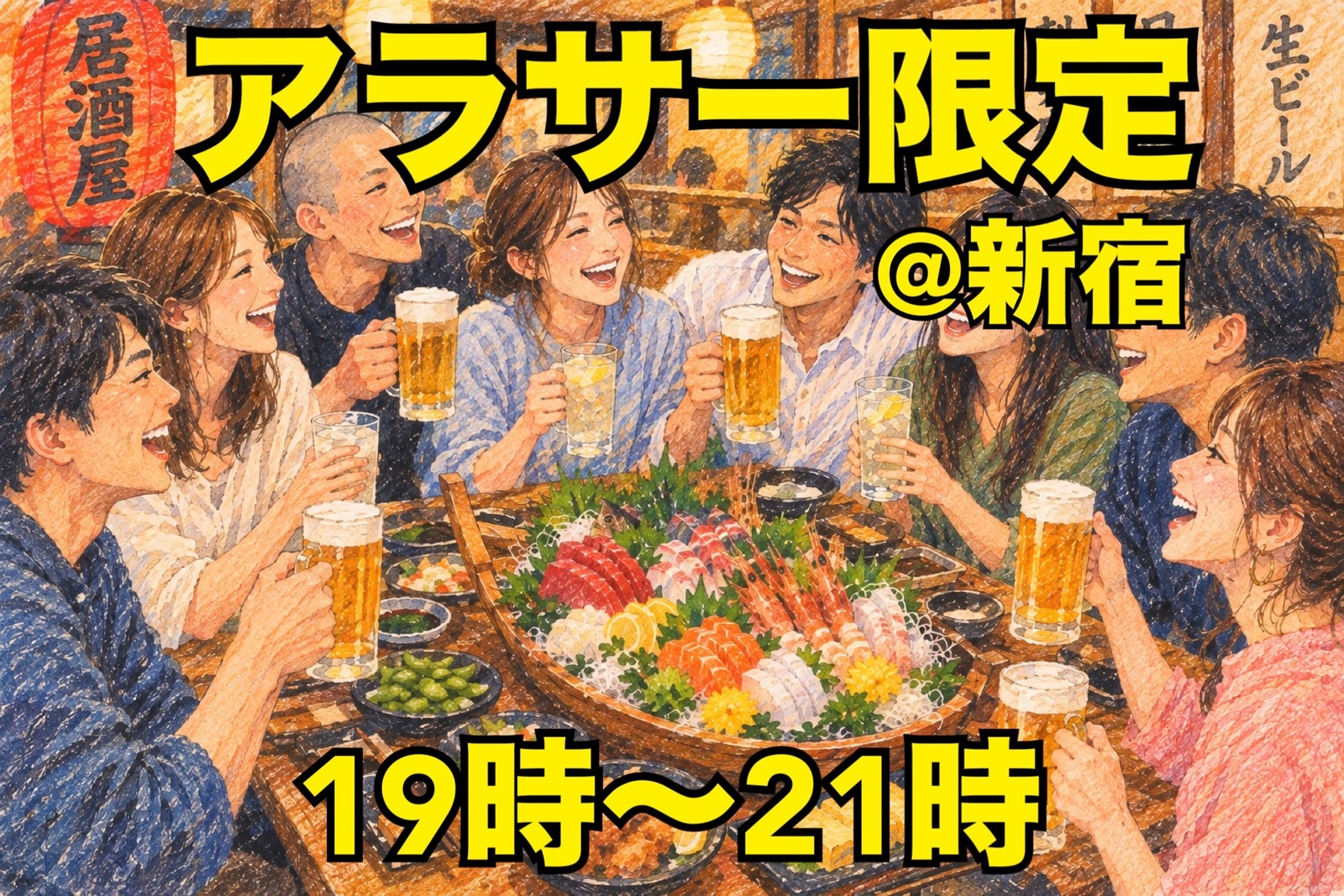 【10/1・新宿】平日アラサー飲み会🍷✨ 初開催だから全員初対面🙌