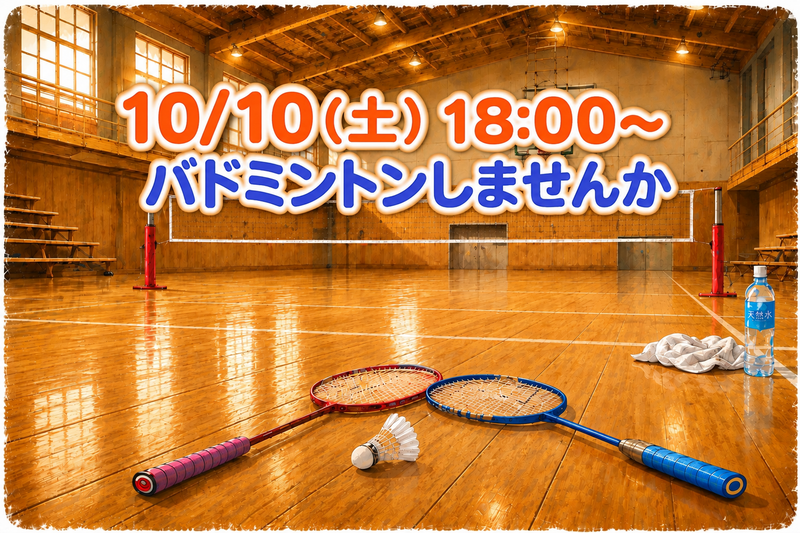 未経験歓迎✨️バドミントンしませんか🏸