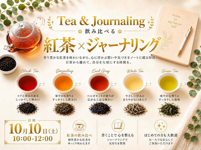 【好評】紅茶飲み比べジャーナリング