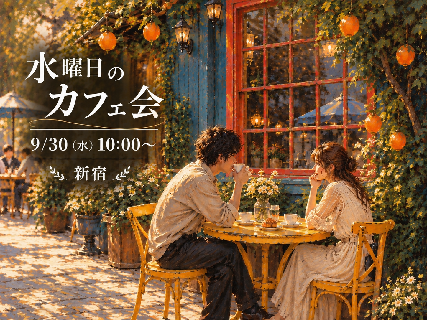 【9/30(水)10:00〜 カフェ☕️】水曜日の朝を、いつもよりちょっと特別な時間に。