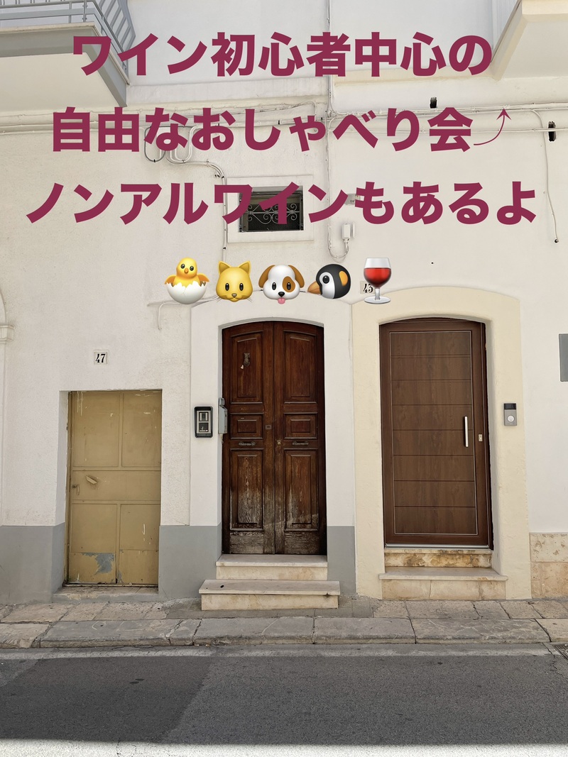 ワイン初心者中心の自由なおしゃべり会🍷ノンアルワインもあるよ☺️49歳まで、上野のお店