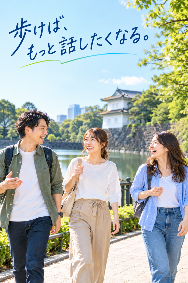 ［散歩イベント］（20  代〜50代）
いつもよりちょっと深い話で大切にしている価値観トーク(^ ^)