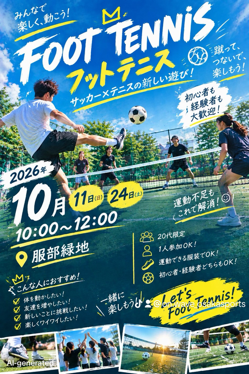 大人のフットテニス大会開催！！