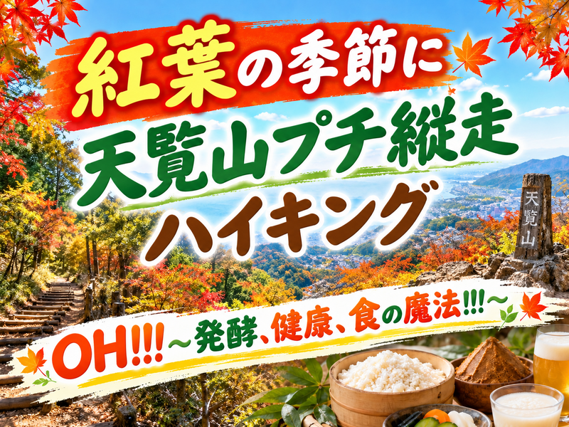 12/6【物価高応援】OH!!!～発酵、健康、食の魔法!!!～晩秋を楽しむ初心者歓迎ハイキング、下山後は、ランチも！