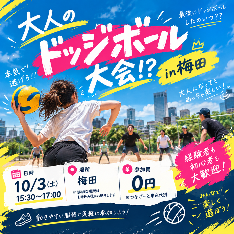🔥 大人のドッジボール大会！in梅田 🔥